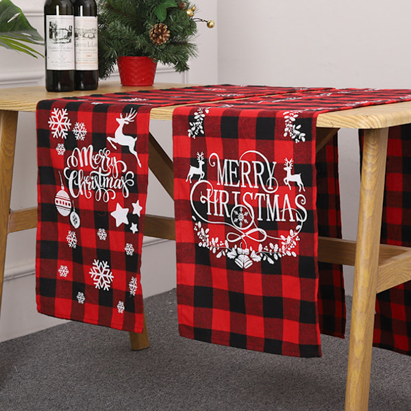 Christmas Table Runner Burlap Rustic Christmas Runner for Table