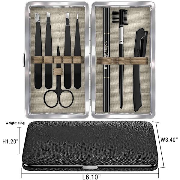 Kit, 8-i-1, Multifunktionellt ögonbrynspincettset, ögonbrynsformning,