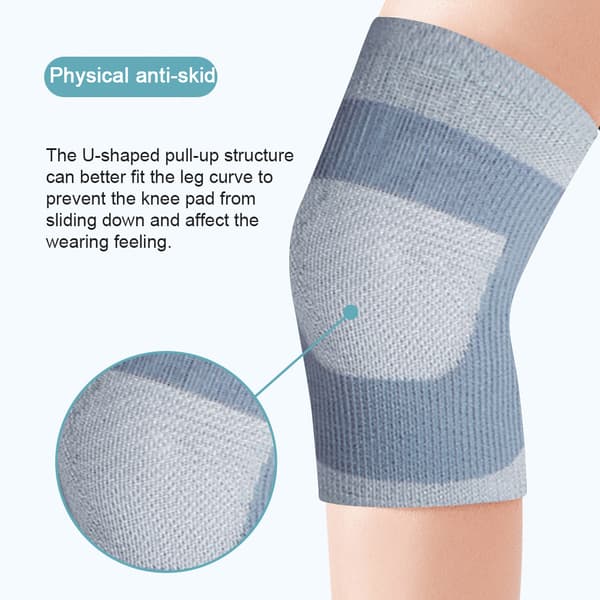 Vinter Termiske Knebeskyttere Elastiske Løpe Knekompresjonsermer Benstøtte Beskytter Blue L code
