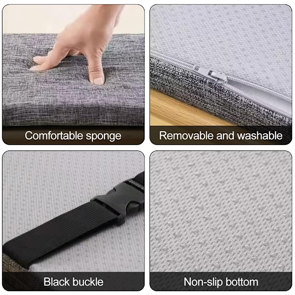 5 cm tjock sittdyna för bänk, tvättbar stolsdyna för bänk, trädgårdsbänkdyna utomhus, stor sittdyna för stol golv kontorsstol, Style 4