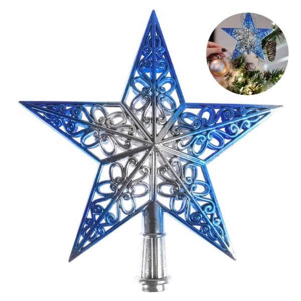 Christmas Tree Star Topper Glittered Xmas Tree Topper