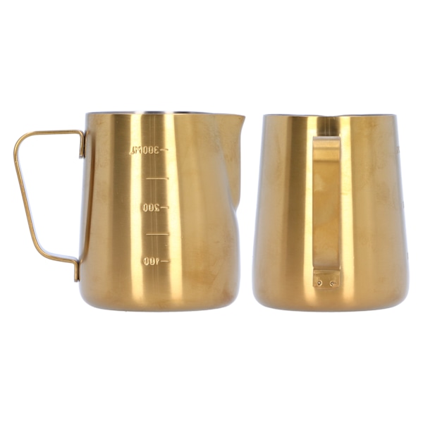 Mjölkskumningskanna för Latte Art, Premium Rostfritt Stål Kaffemjölkskummare med Örnpipdesign, Elegant Gyllene Espresso Ångkanna