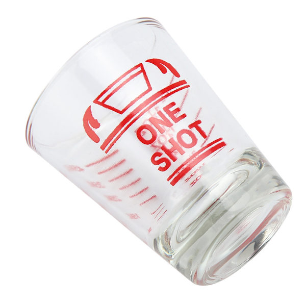 45 ml transparent liten glasmätkopp, essentiell barmätare