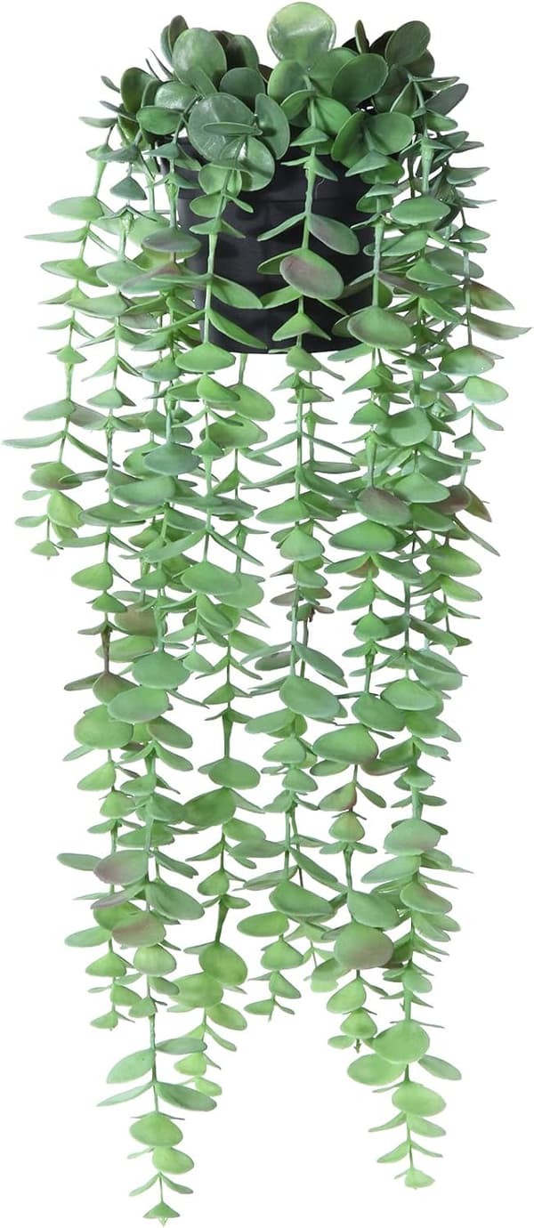 Kunstig eukalyptus, kunstig hængende potteplante, kunstig