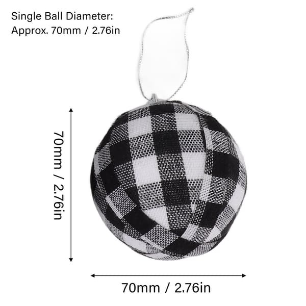 6 stk. 70 mm 2,76 tommer Julekuler Julepyntkuler Nyttårsdekor