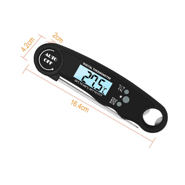 Kötttermometer. Termometer med bakgrundsbelysning och kalibrering