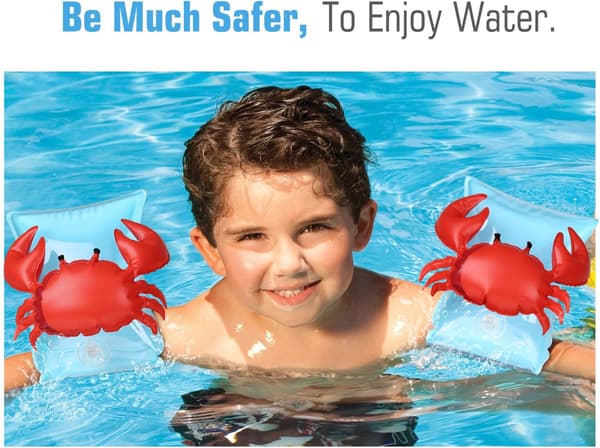 Uppblåsbara Armpuffar, Flytande Armpuffar för Pool för 3-6 År