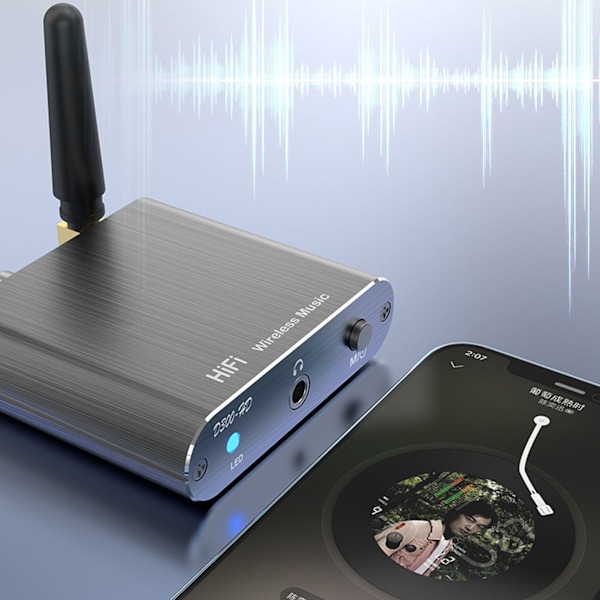 Bluetooth Digital-till-Analog-omvandlare HiFi Hörlursförstärkare Med Koaxial Optisk Ingång Stöd AptX HD För TV Telefon Surfplatta Hemma Bio Användning