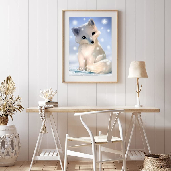 30 x 40 cm DIY 5D Diamantmålning Räv B