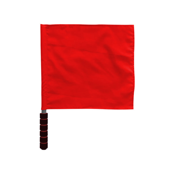 Domarflagga rostfritt stål kommando handflagga röd signalflagga