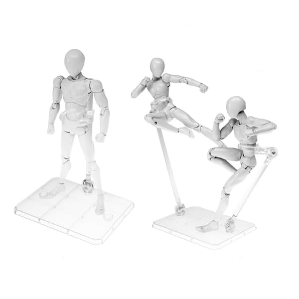 10 st actionfigur-bas lämplig displayställkonsol för 1/144 1/100 dockmodellscenaktionsdräkt, transparent