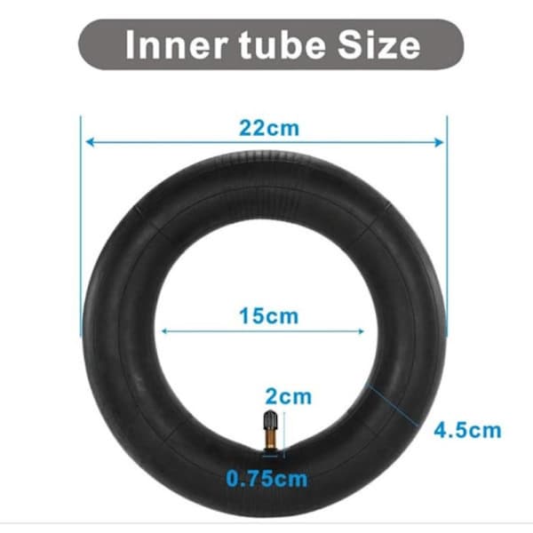 2-pack 8,5 tum innerslang för Xiaomi M365, Pro, 1S, Essential & Pro 2 - Svart