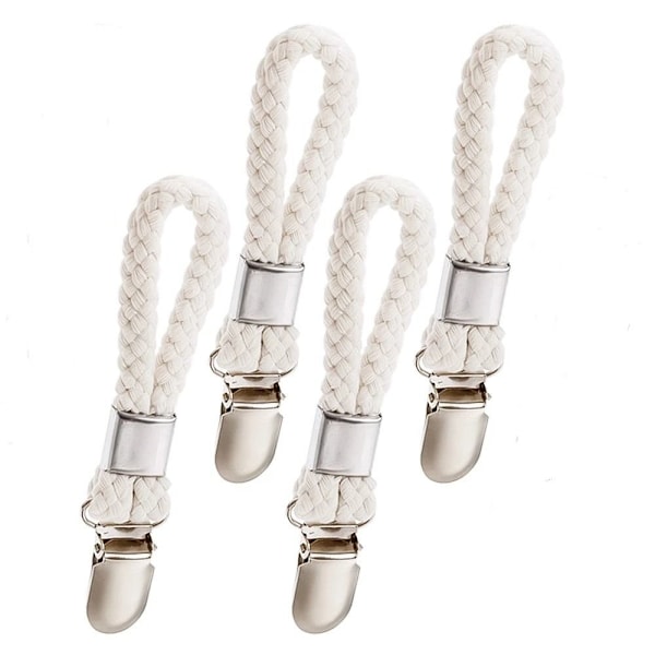 4st Handduksklämma Handdukshållare VIT white white