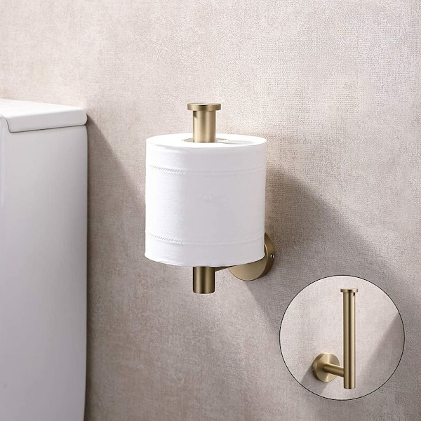 SUS304 rustfrit stål børstet guld toiletpapirholder, moderne R