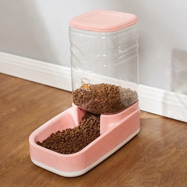 Matningsautomat och Vattendispenser Set för Små & Stora Hundar Katter