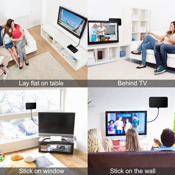 Forstærket HD Digital TV Antenne Lang 250+ Miles Rækkevidde - Support
