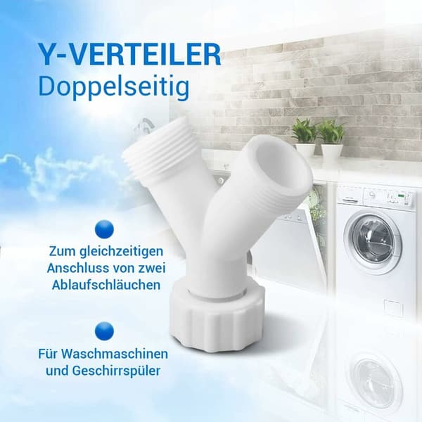 Dobbel Y-kobling Universal Splitter Gaffel Kobling 2-veis Splitt