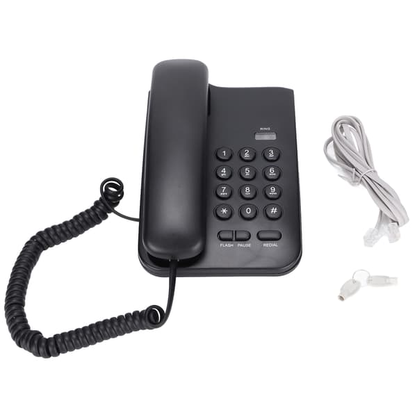 Väggmonterad fast telefon med samtalsindikator, P T Dual Mode Anti-Interference fasttelefon stöder återuppringning för hotell och kontor