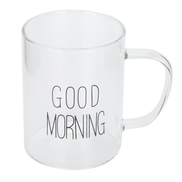 350ML Transparent mjölk kaffemugg med handtag glas vattenkopp
