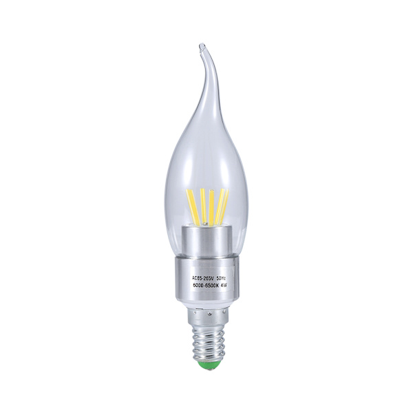 E14 4W 85-265V COB LED-glödtrådslampa Ljus Energisparande