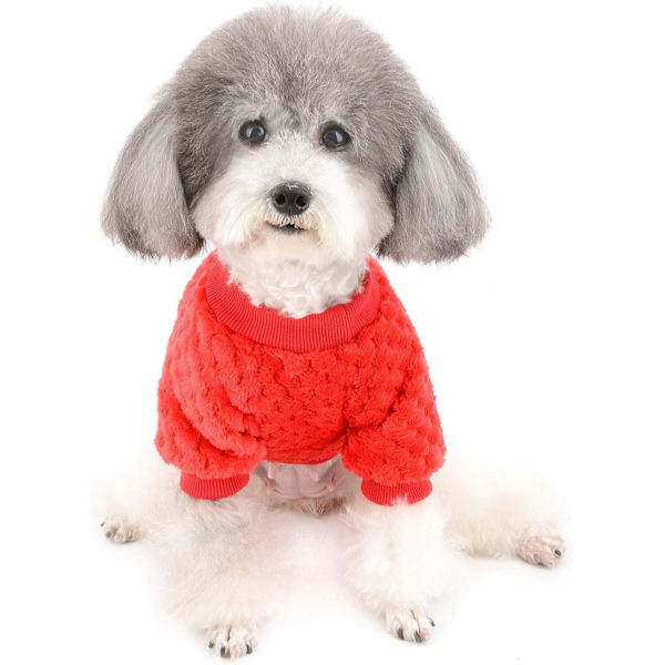 Sweater til lille hund/kat fleece vinterfrakker varme pullovers kæledyr