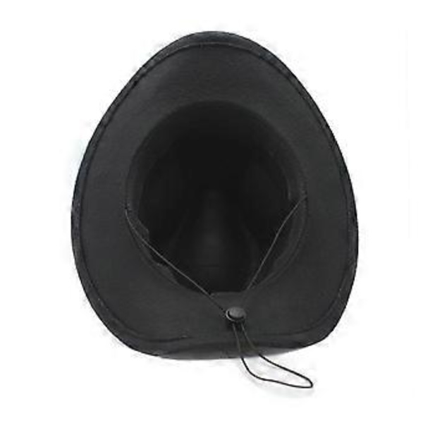 Western Cowboy Hat Mode Fedora til Rollespil Festlig Cosplay Gave Performance (Sort)