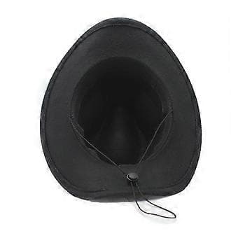 Western Cowboy Hatt Mode Fedora för Rollspel Festlig Cosplay Gåva Föreställning (Svart)