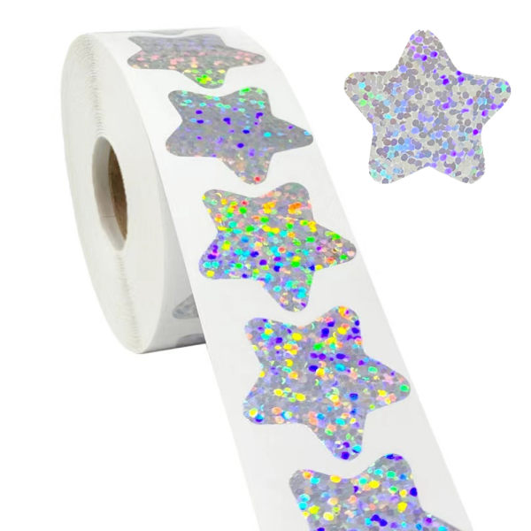 Glitterklistermärken för barn Belöning, 500 st Tiny Stickers Roll