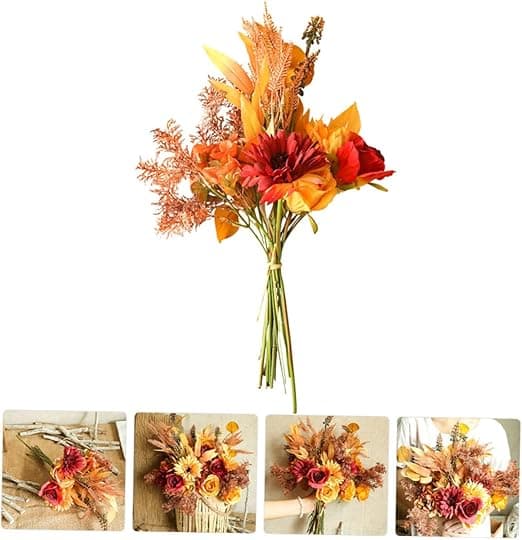 2 stk. bulkbukett falske blomster julepynt tørkede blomster