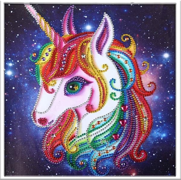 Unicorn 5D diamantmålningskit, djurmålningskonst för hemvägg