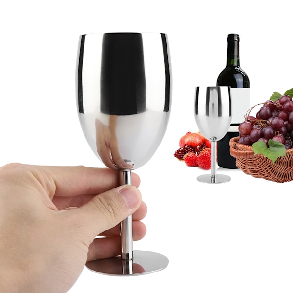 Vinglas i rostfritt stål för rödvin, champagneglas, hem