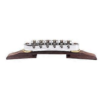 Rosenträbas med guld Roller Saddle Stallstycke för Jazzgitarr()
