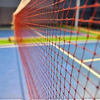 Rødt nylon badmintonnet uden forstærkning, indendørs/udendørs