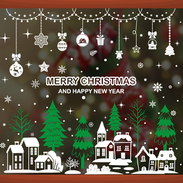 Christmas Window Clings Snowflake Reindeer Santa Claus Elf
