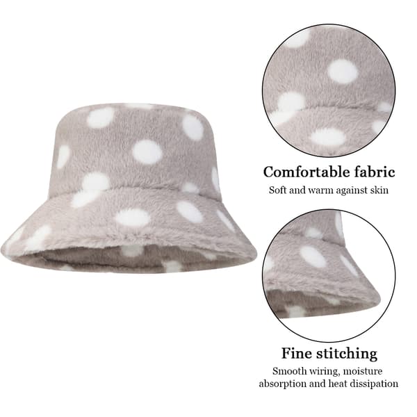 Vinter Plys Hat Faux Fur Fiskerhatte til Kvinder grey