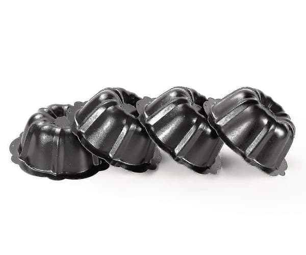 Mini Kransform Kakform 10cm 4 Tum Rund Bakform Non-stick Kakformar - 4-pack -z