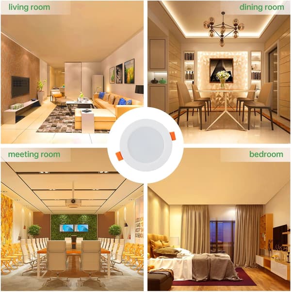 LED Downlight, 2-pack, Extra platt, LED Downlight inomhus tak L