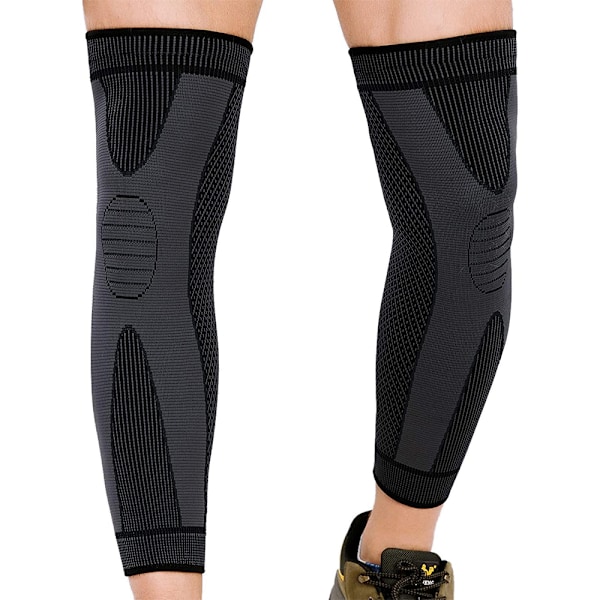 1 par Full Leg Compression Knäskydd för kvinnor och män, långa