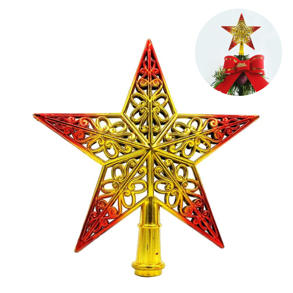 Christmas Tree Star Topper Glittered Xmas Tree Topper