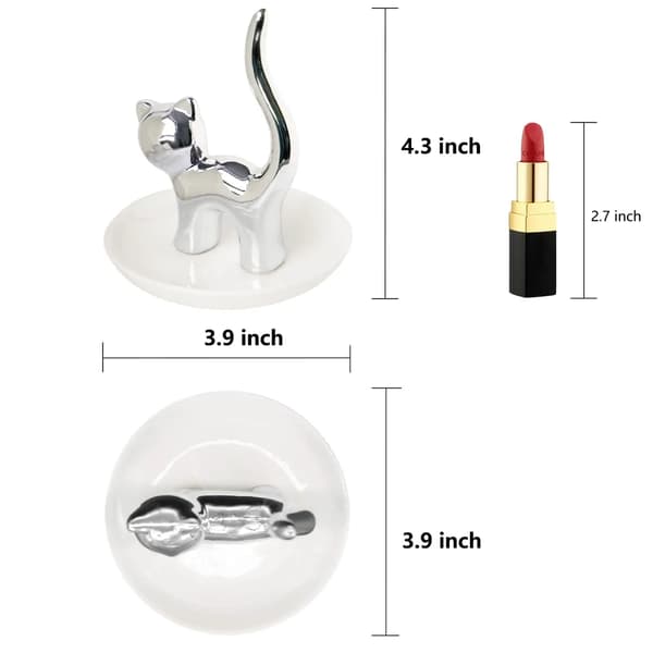 Keramisk ringholder. Bakke til ringe og smykker. Keramik. I form af en