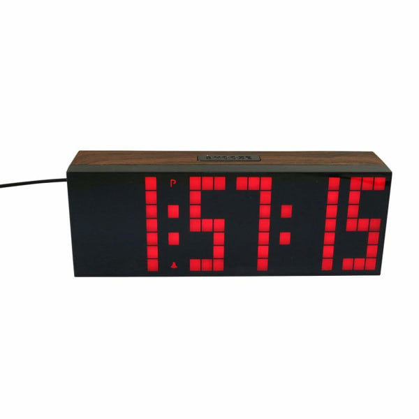 6-siffrig Jumbo LED Digital Alarm Kalender Snooze Vägg Skrivbordsklocka