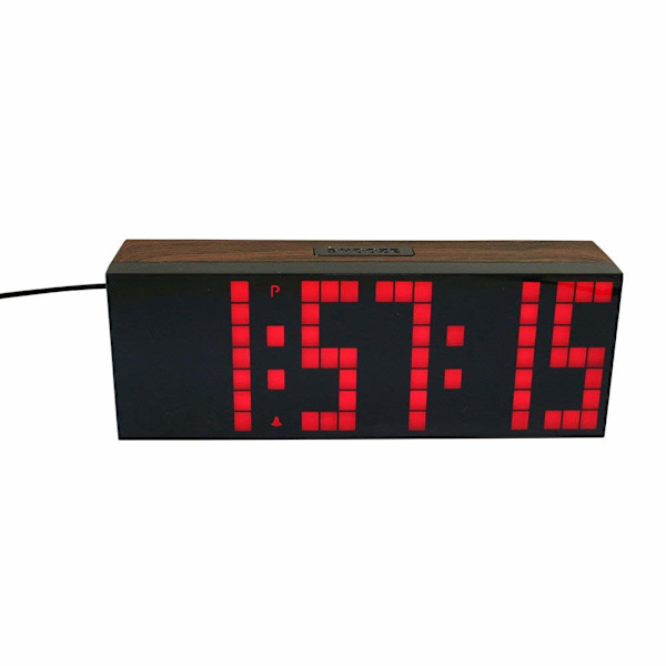 6-siffrig Jumbo LED-digital väckarkalender Snooze väggbordsur