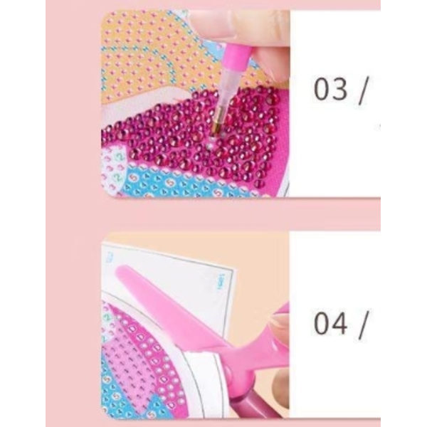DIY Perle Rhinestone Maleri - ZZH04 Liten Perlekatt