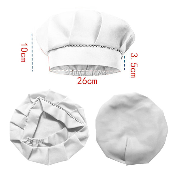 1 set med förkläde för barn (med ett förkläde och en hatt) Barn