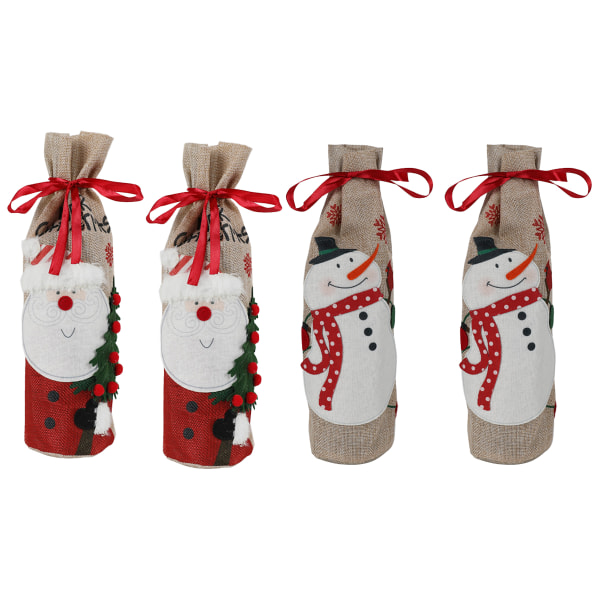 Wine Christmas Bag，Wine Bottle Gift Bag with Drawstring,