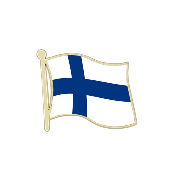 Sett med 3 finske flaggnåler