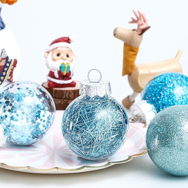 30Pcs Christmas Ball Ornament for Xmas Tree, Shatterproof Clear