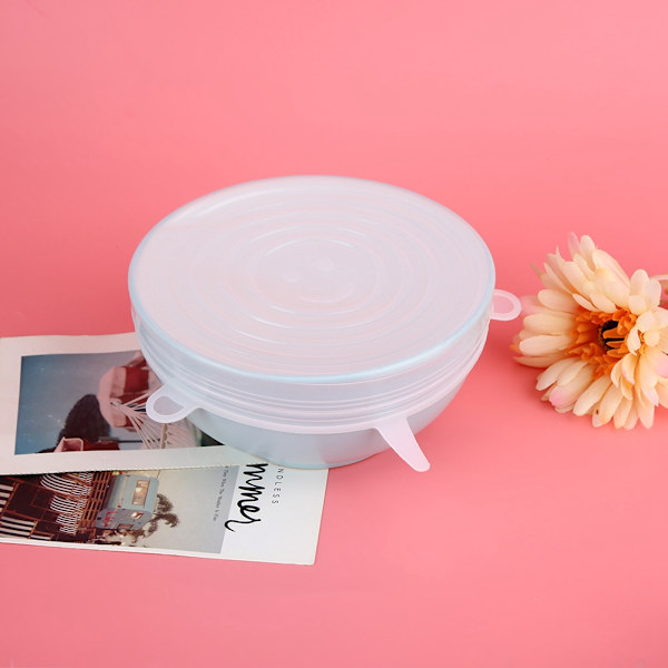 6 st / set Universal Stretchable Wrap Food Keep Cover Kitchen