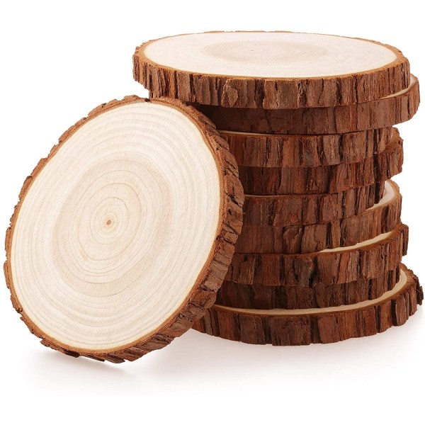 Fuyit Holzscheiben 20 Stücke Holz Log Scheiben 9-10cm