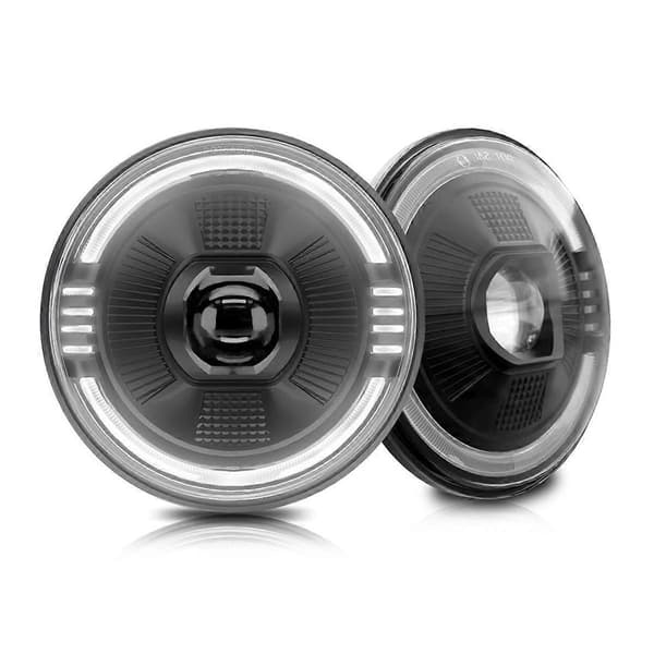 7 tommer LED-forlygter, runde projektorforlygter med fjernlys, nærlys, DRL-blinklys til JK LJ CJ TJ